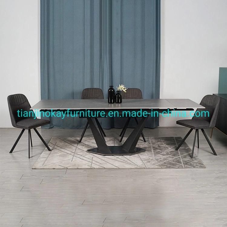 Nordic Modern Simple Dining Table Set Post-Modern Minimalist Household Dinner Table Light Luxury Marble Dining Table