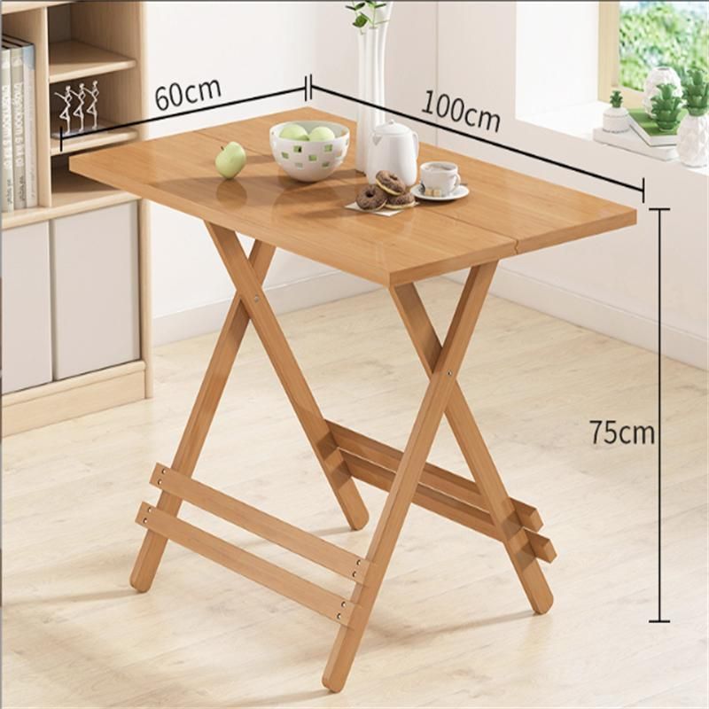 Bamboo Round Outdoor Picnic Table Portable Folding Picnic Table