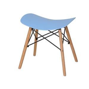 Nordic PP Seat Wooden Legs Dining Living Room Chair