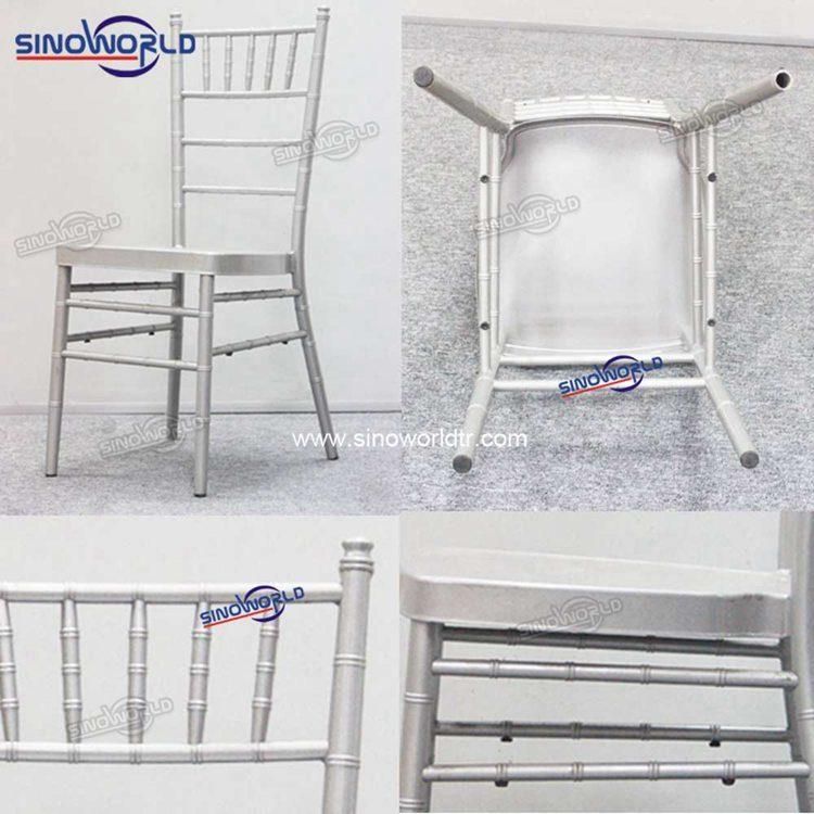 Hotel Restaurant Dining Banquet Stacking Metal Aluminum Wedding Chiavari Chair