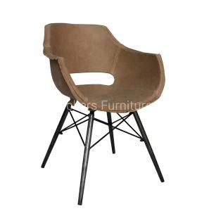 Living Room Dining Room Furniture Metal Genuine Leather Modern Banquet Wedding Restuarant Chair