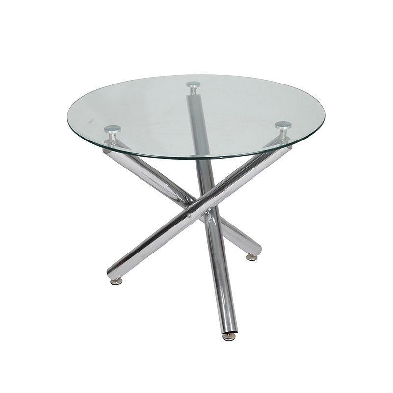 Luxury Dining Table Tempered Glass Top for Home Hotel