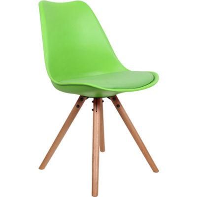 Modern Synthetic Cushion Wooden Legs Wholesale Nordic French Italian Modern Plastic Dining Chair