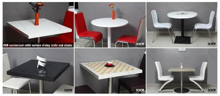 Commercial Furnituure Custom Made Sizes Marble Top Corian Acrylic Solid Surface Table for Dining Room