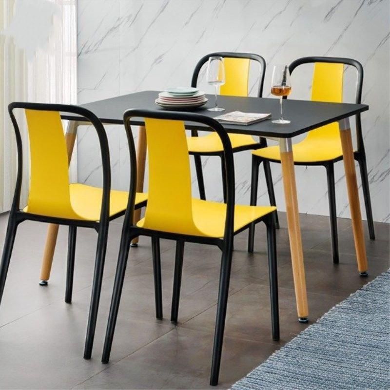 Black Dining Furniture Import Plastic Modern Leisure Dining Chairs From China MID Century Modern Chair