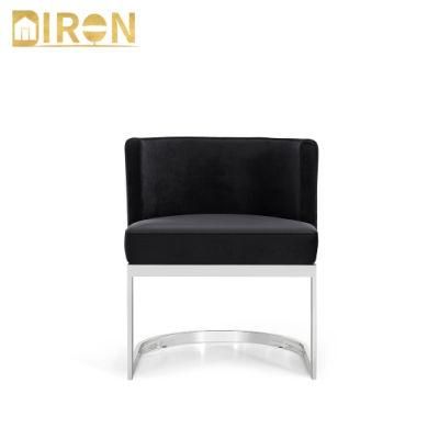 Luxury Stainless Steel Chrome Color Dining Furniture Dining Room Chair