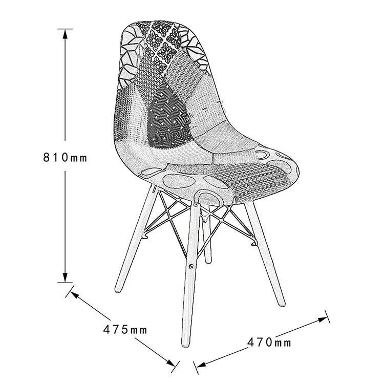 Home Furniture Simple Design Nordic Rustic Relax Wooden Dining Chair for Restaurant Furniture