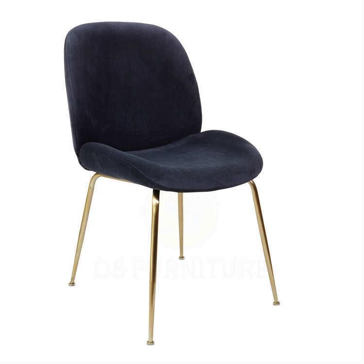 High Quality Home Restaurant Furniture New Design Coffee Hotel Leisure Upholstered Velvet Fabric Dining Room Chair