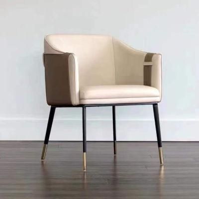 Wholesale Tube Frame PU Leather Covered Modern Dining Chairs