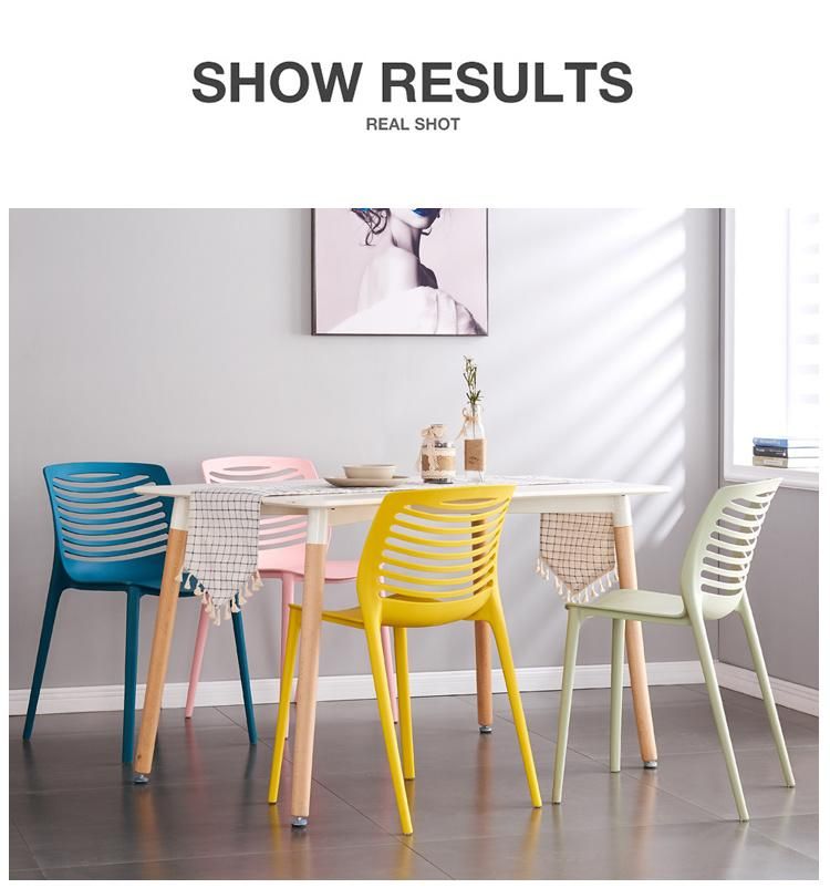 Popular Modern Stylish Colorful Outdoor Coffee Shop PP Plastic Dining Chairs