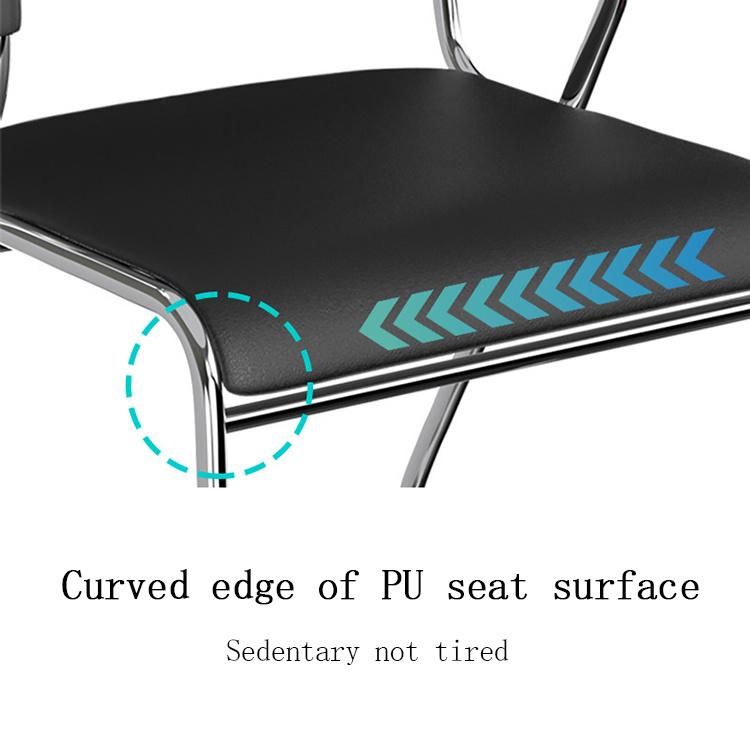 2021 PU Leather Soft Bag Backrest Office Table and Chair