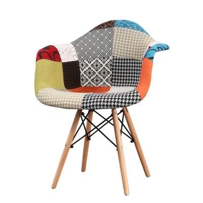 Chiavari Plastic Armchair Relaxing Cadeira Salle a Manger Patchwork Fabric Dining Louis Chair