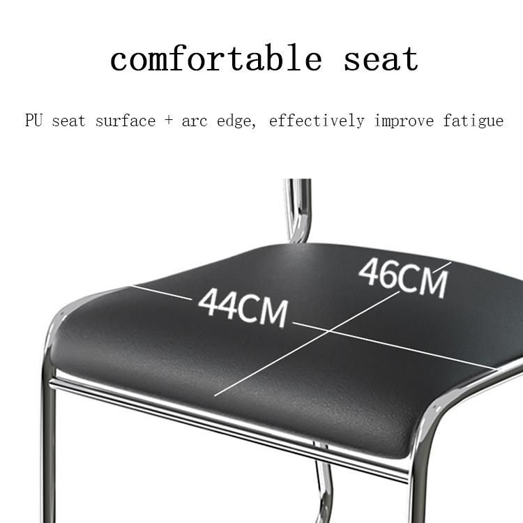 Backrest Global Fashion Waterproof PU Public Chair