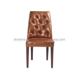 Vintage Furniture Cognic Modern Style Genuine Leather Dining Chair