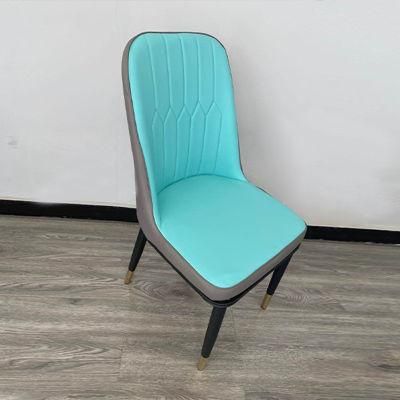 Wholesale Rectangle PU Leather Chair with Texture for Kitchen Room