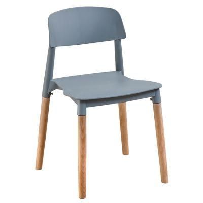 Durable Dyed-Through Plastic Furniture Restaurant Chairs and Table Fast Food Booths Grey PP Seat Stacking Chairs for Sale