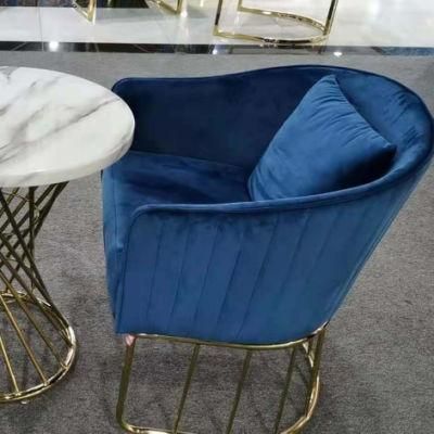 Contemporary Style Luxury Home Furnitures Velvet Upholstery Sofa Chair