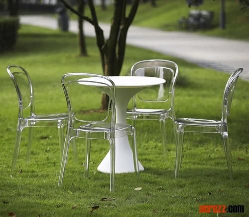 Dining Furniture Stack Banquet Acrylic Clear Ghost Lucent Dining Side Chair