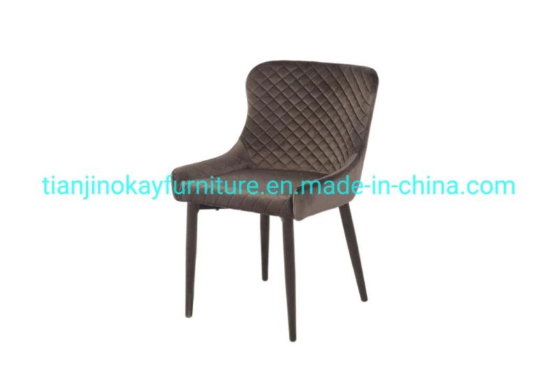 Good Quality of Velvet Fabric Modern Style Dining Chair