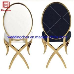 Royal Gold Stainless Steel White PU Wedding Chair