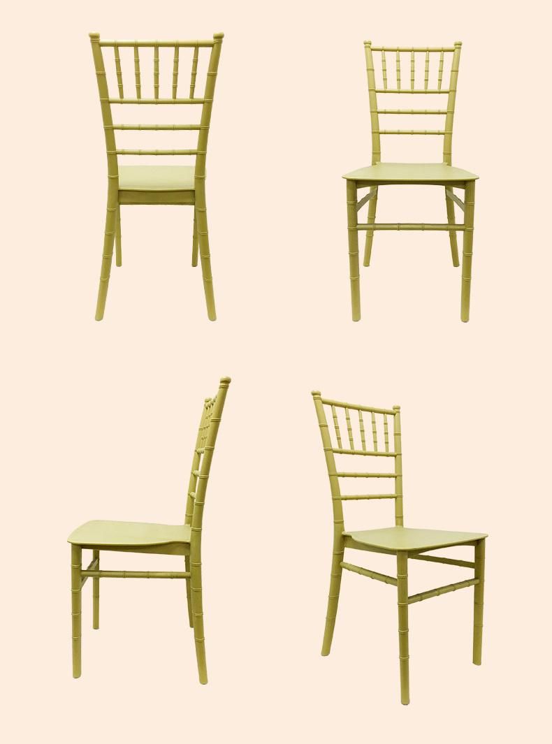 Wholesale Stackable Portable Wedding Metal Gold Siliver Dining Chiavari Chair