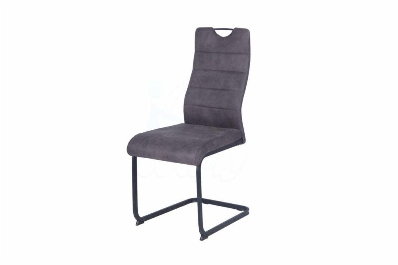 Fashionable PU Leather Chrome Dining Chairs with Chromed Legs