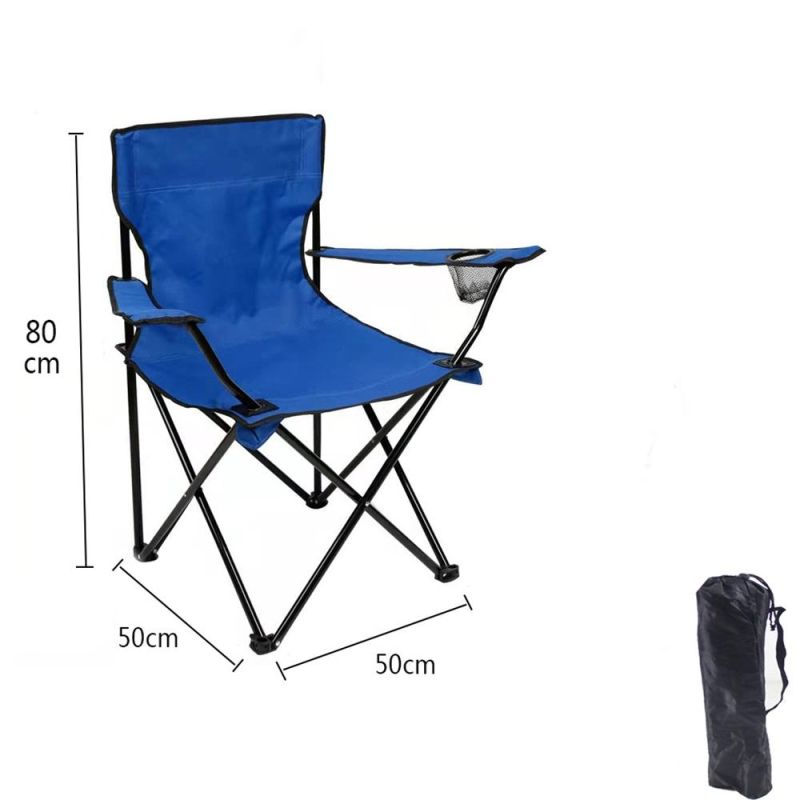 Folding Camping Chairs Outdoor Fishing Chairs with Armrests and Cup Holder High Back Stable Structure Wyz19166