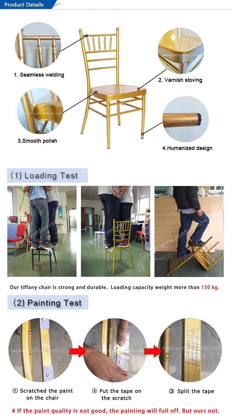 High Quality Wedding Decoration Metal Gold Chiavari Chair