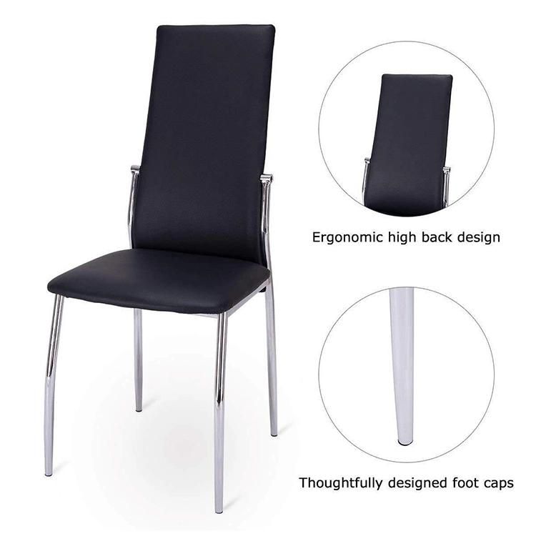 Rice White Dining Chair PVC/PU Custom High Quality Cheap Sillas De Salon Office Chair Leather Chairs for Sitting Room