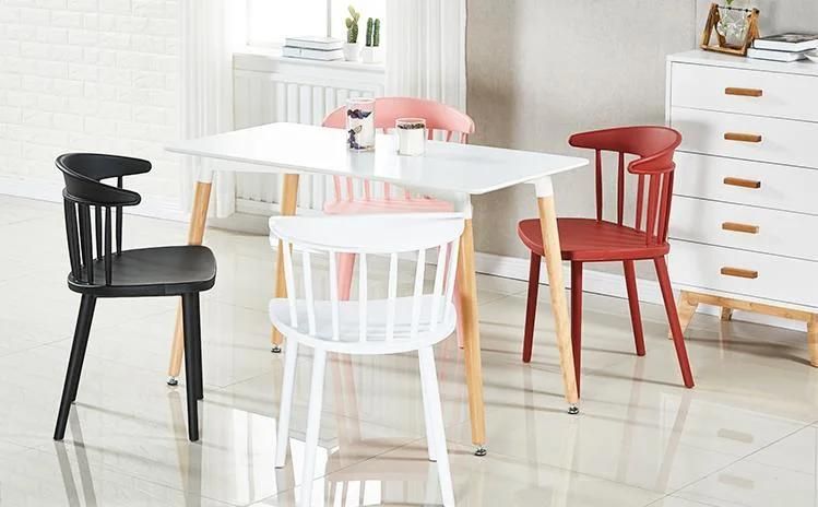 Modern Plastic Chair with Armrest Household Dining Chair