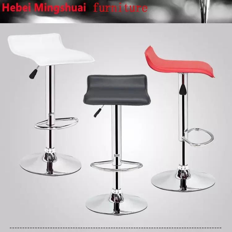 Modern Stools Can Lift White Leather Soft Bag Comfortable Bar Chair