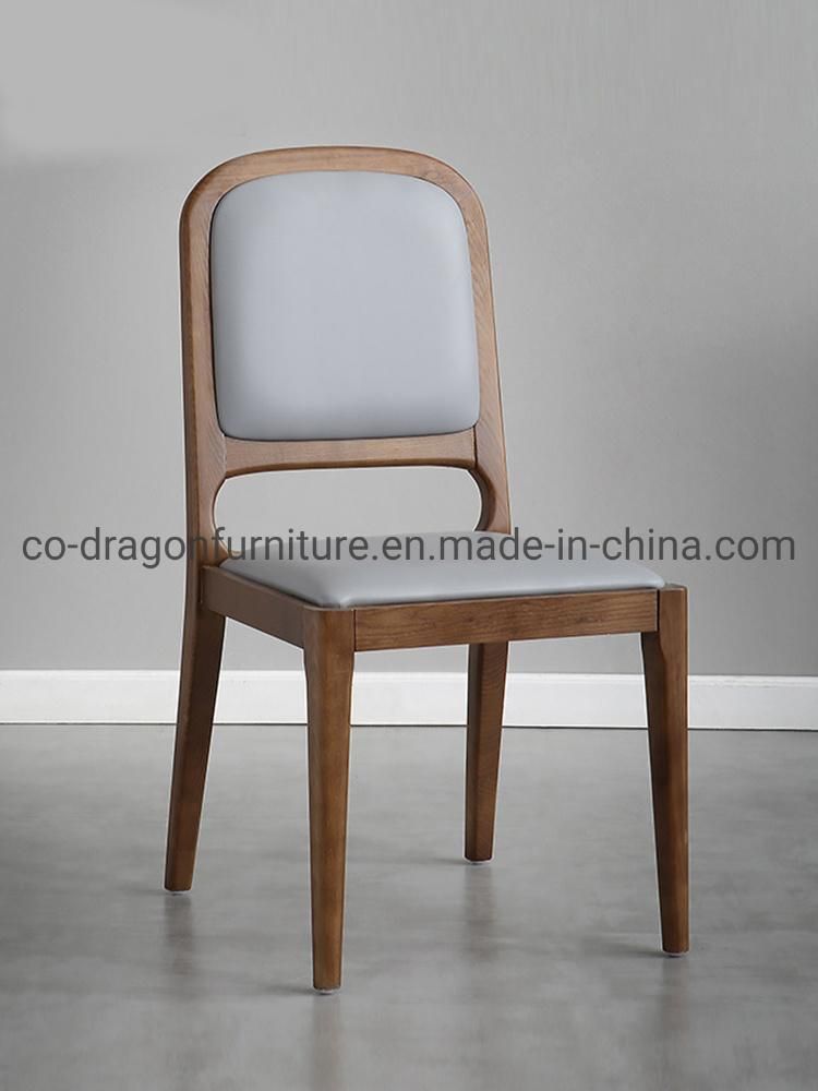 Wood Furniture Simple Dining Chair Set with Leather Software