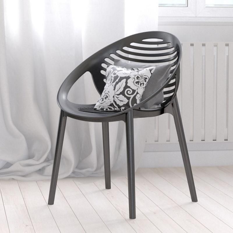 Wholesale Outdoor Coffee Plastic Dining Room Chair with Backrest