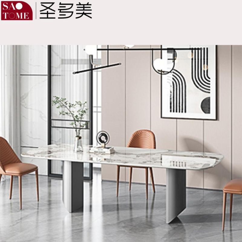 Modern Living Room Dining Room Furniture Semi-Circular Barrel Dining Table