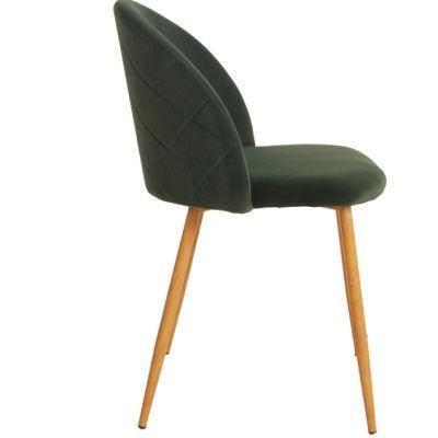 Hotsale High Quality Dining Chair Velvet Fabric Metal Leg Home Furniture