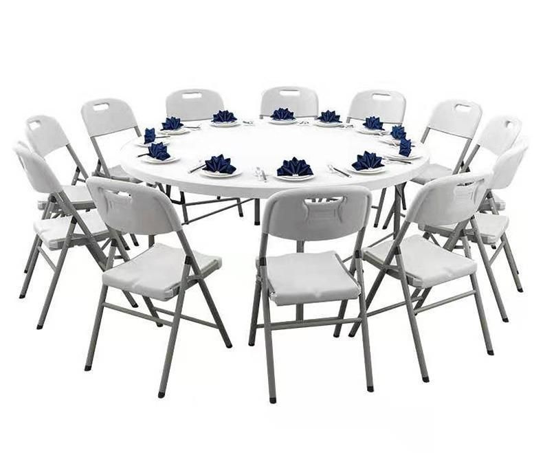Metal Frame Banquet Hotel Restaurant Dining Folding Table for Hotel