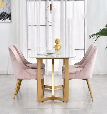 Wholesale Nordic Ins Marble Rectangular Modern Chair Dining Table