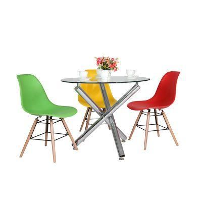 Small Spaces Tempered Glass Dining Table with 3 Legs