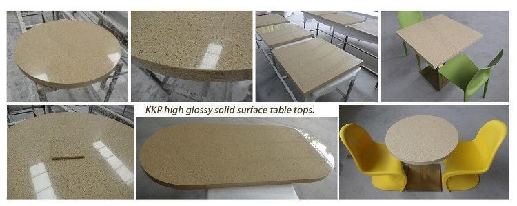 Dining Room Furniture Custom Sizes Corian Artificial Stone Rectangle Round Dining Table for Restaurant