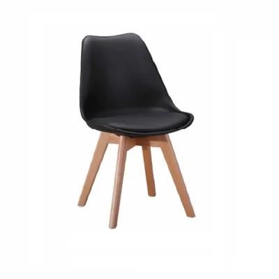 China Modern Home Furniture Tulip Dining Chair with Beech Legs Plastic Dining Chair Price for Sale