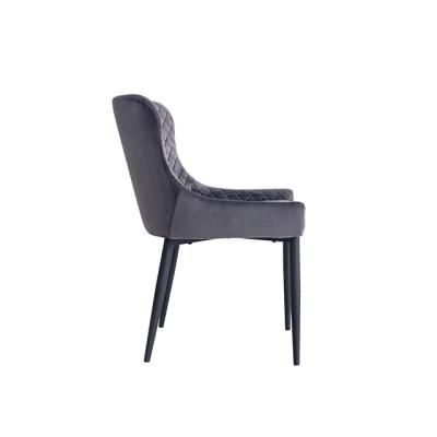 Cheap Modern Metal Frame Linen Velvet Restaurant Hotel Dining Chairs