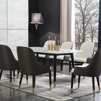 Italian Fashion Light Luxury Style Dining Tables Living Room Dining Table for Six Seats with Cheaper Factory Prices