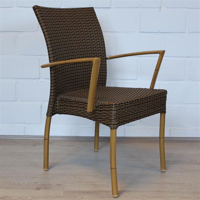 Aluminum Bamnoo Look Eco Friendly Restaurant Dining Armchair