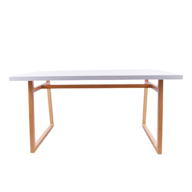 Modern Simple Table Metal Legs Rectangle Dining Table