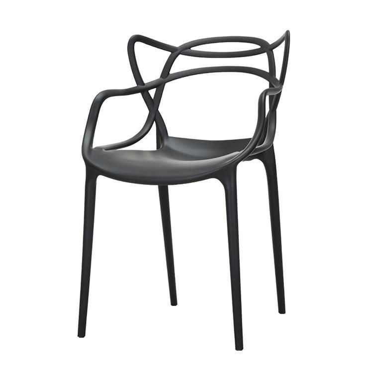 Classic Modern Web PP Plastic Stacking Outdoor Garden Chair and Indoor Durable Dining Chair