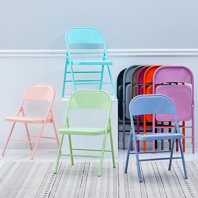 Silla Plegable Chairs for Dining Room Commercial Stackable Metal Folding Chair for Weddi Folding Chairs for Events Ready to Ship