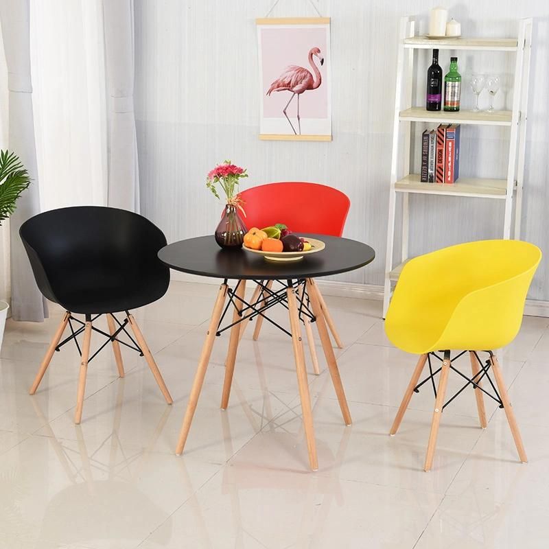 Cheap Modern Home Bedroom Furniture Beautiful Design Back Wood Plastic Dining Chair