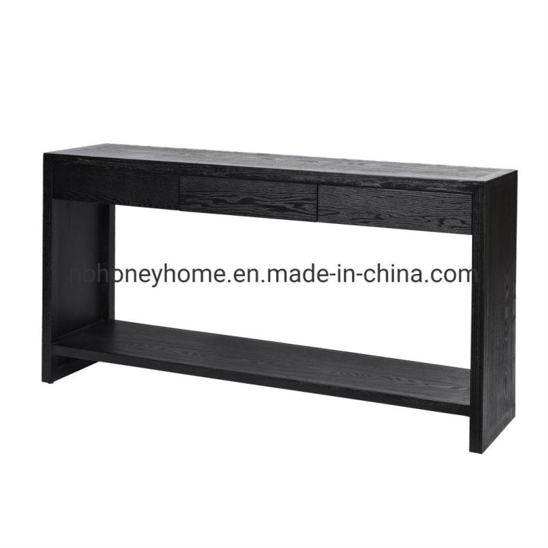 Nordic Design Black Oak Dining Living Room Console Table