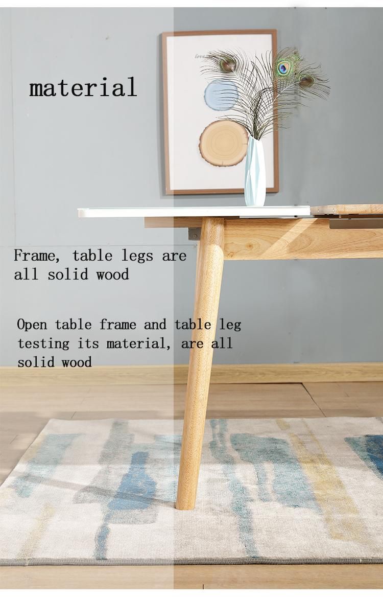 Modern Home Furniture Table a Manger Extendable Dining Table Mesa De Comedor Alargar Solid Wood Industrial Table