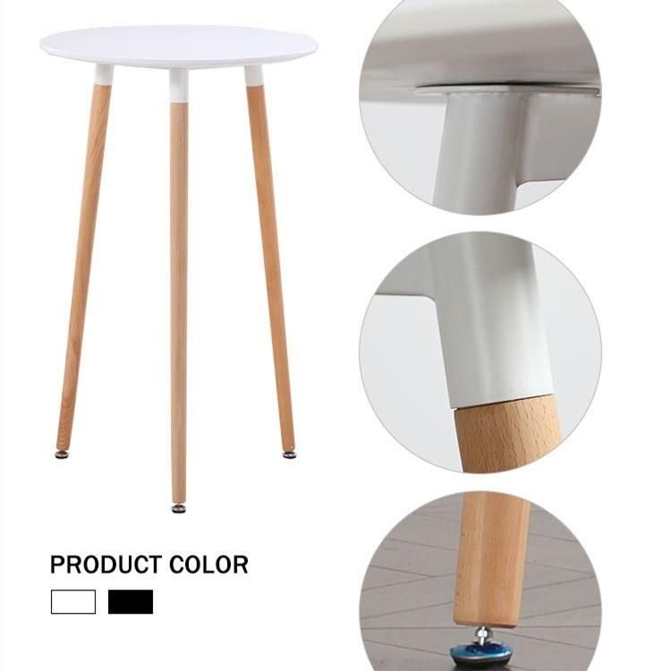 Modern High Bar Furniture Wooden Legs Round Bar Table